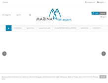 Tablet Screenshot of marinafishexport.com